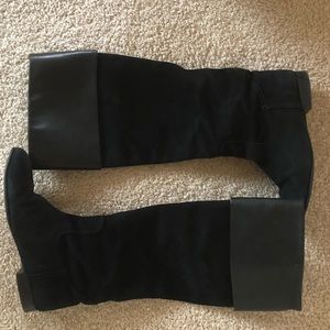 Black Suede Leather Boots